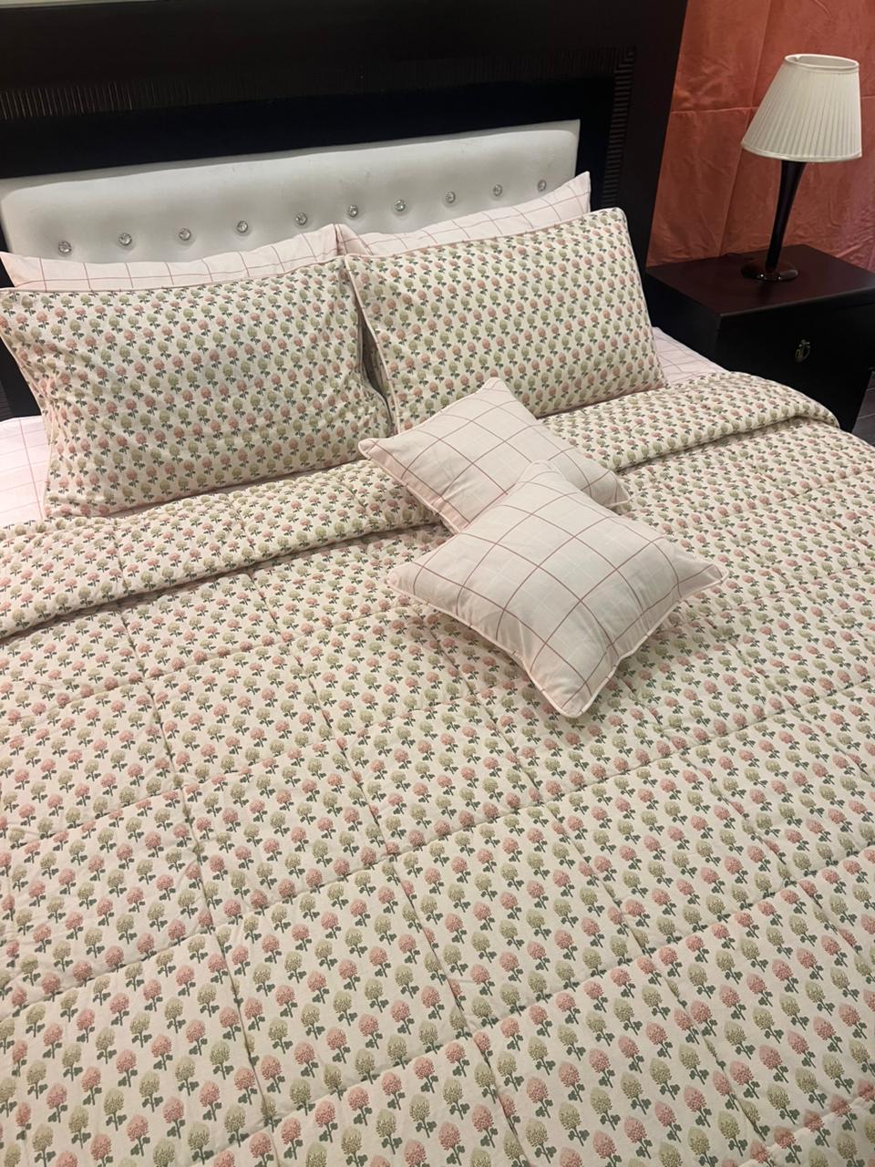 IV602 Cotton Comforter Set - Light Filling