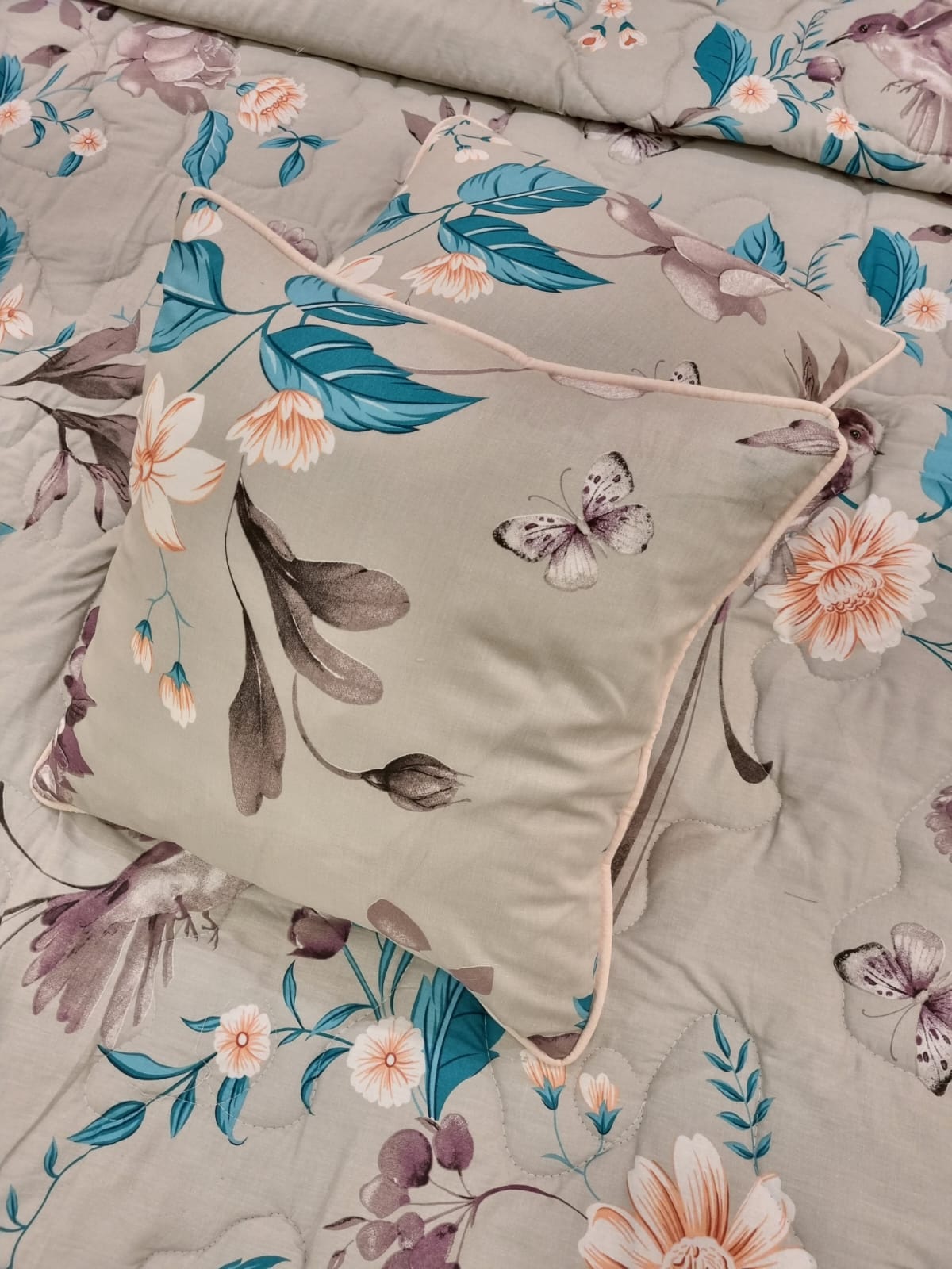 IV482 Cotton Comforter Set - Light Filling