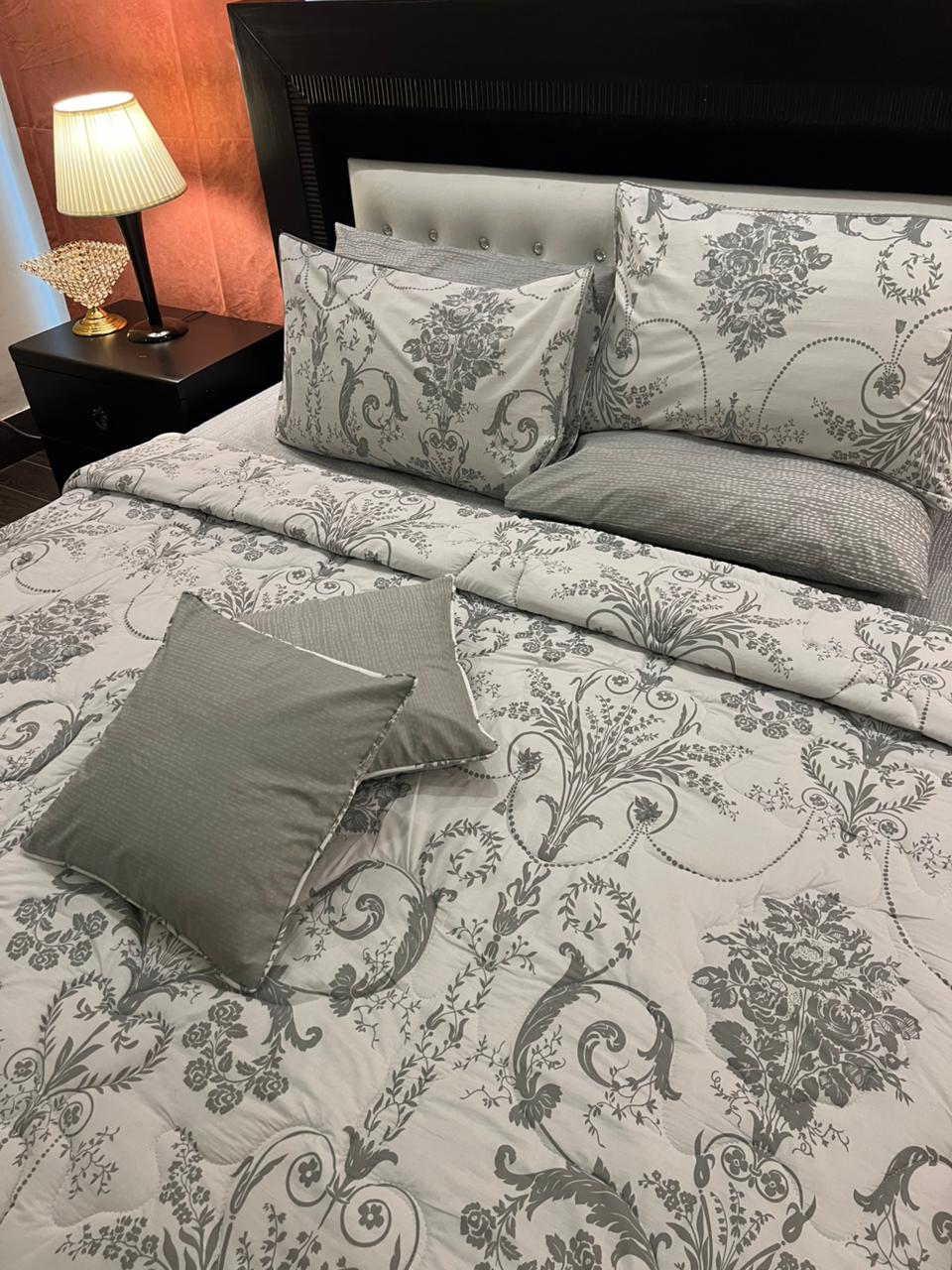 IV629 Percale Cotton Comforter Set - Light Filling