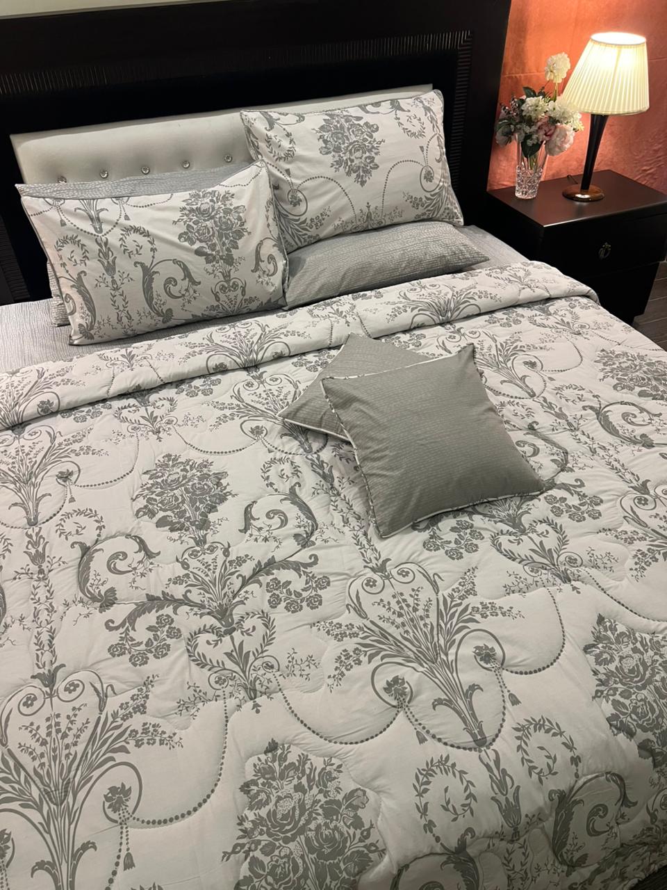 IV629 Percale Cotton Comforter Set - Light Filling