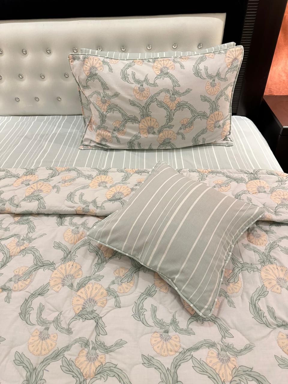 IV542 Cotton Comforter Set - Light Filling