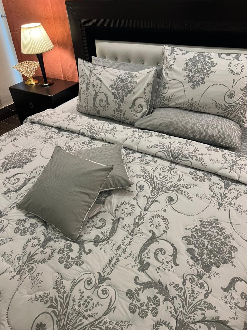 IV629 Percale Cotton Comforter Set - Light Filling