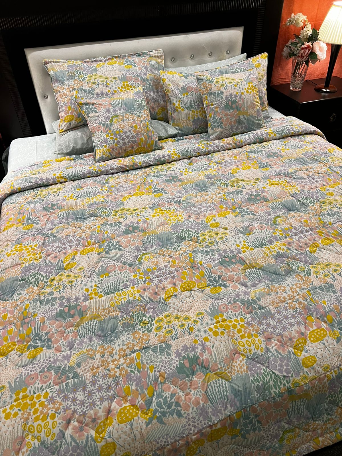 IV673 Cotton Comforter Set - Light Filling