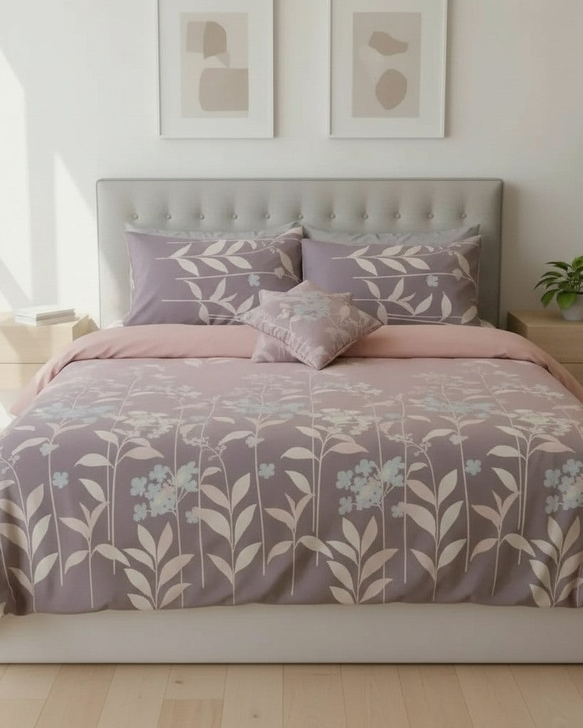 IV726 Percale Cotton Comforter Set - Light Filling