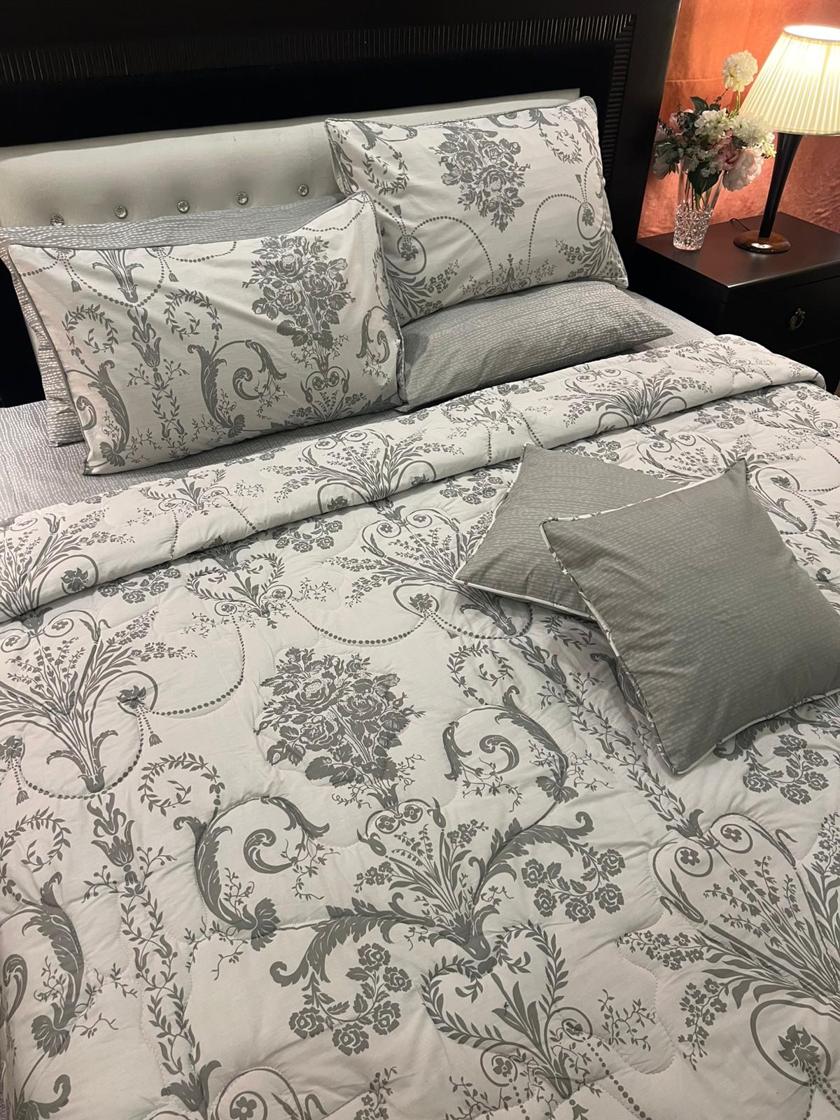 IV629 Percale Cotton Comforter Set - Light Filling