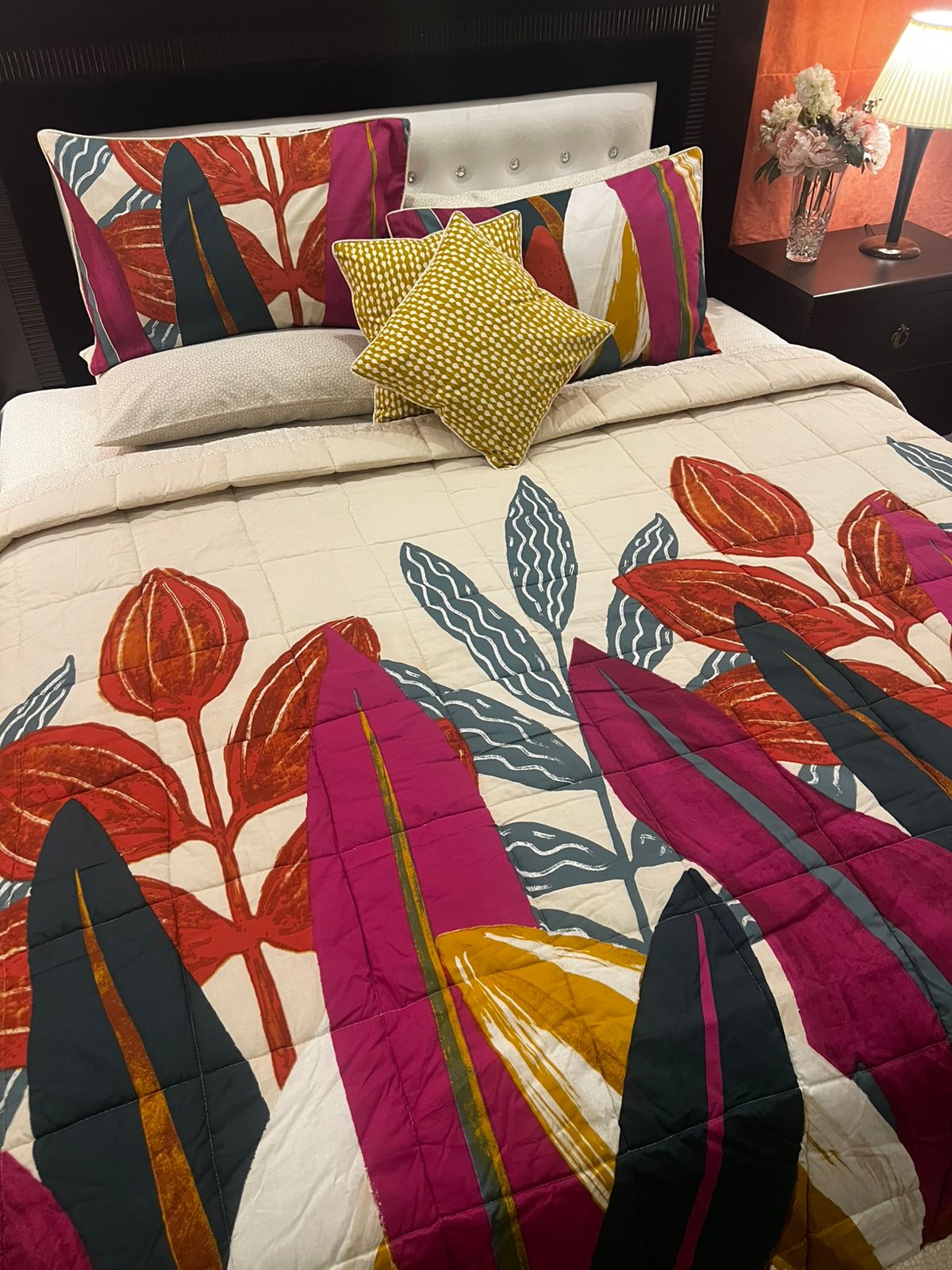 IV637 Cotton Comforter Set - Light Filling