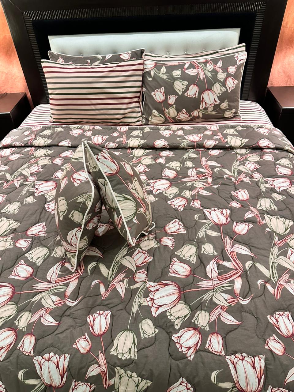 IV538 Cotton Comforter Set - Light Filling