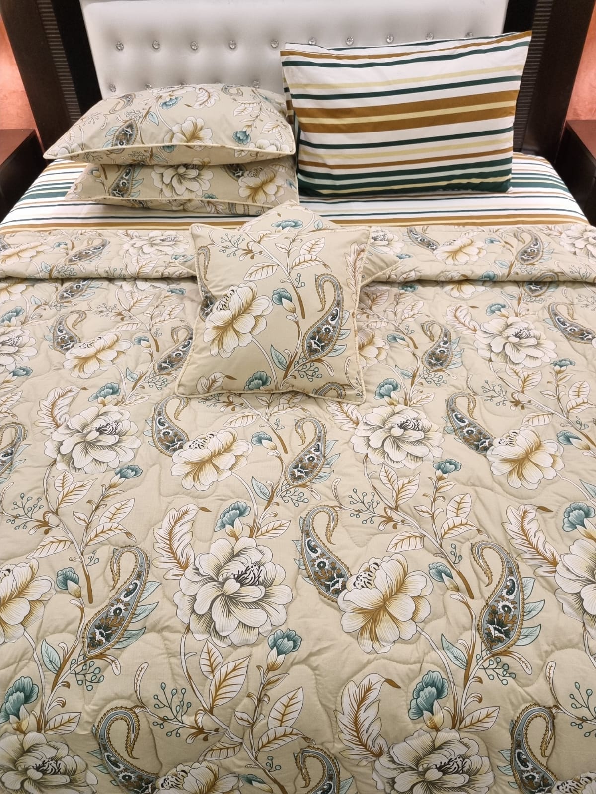 IV497 Cotton Comforter Set - Light Filling