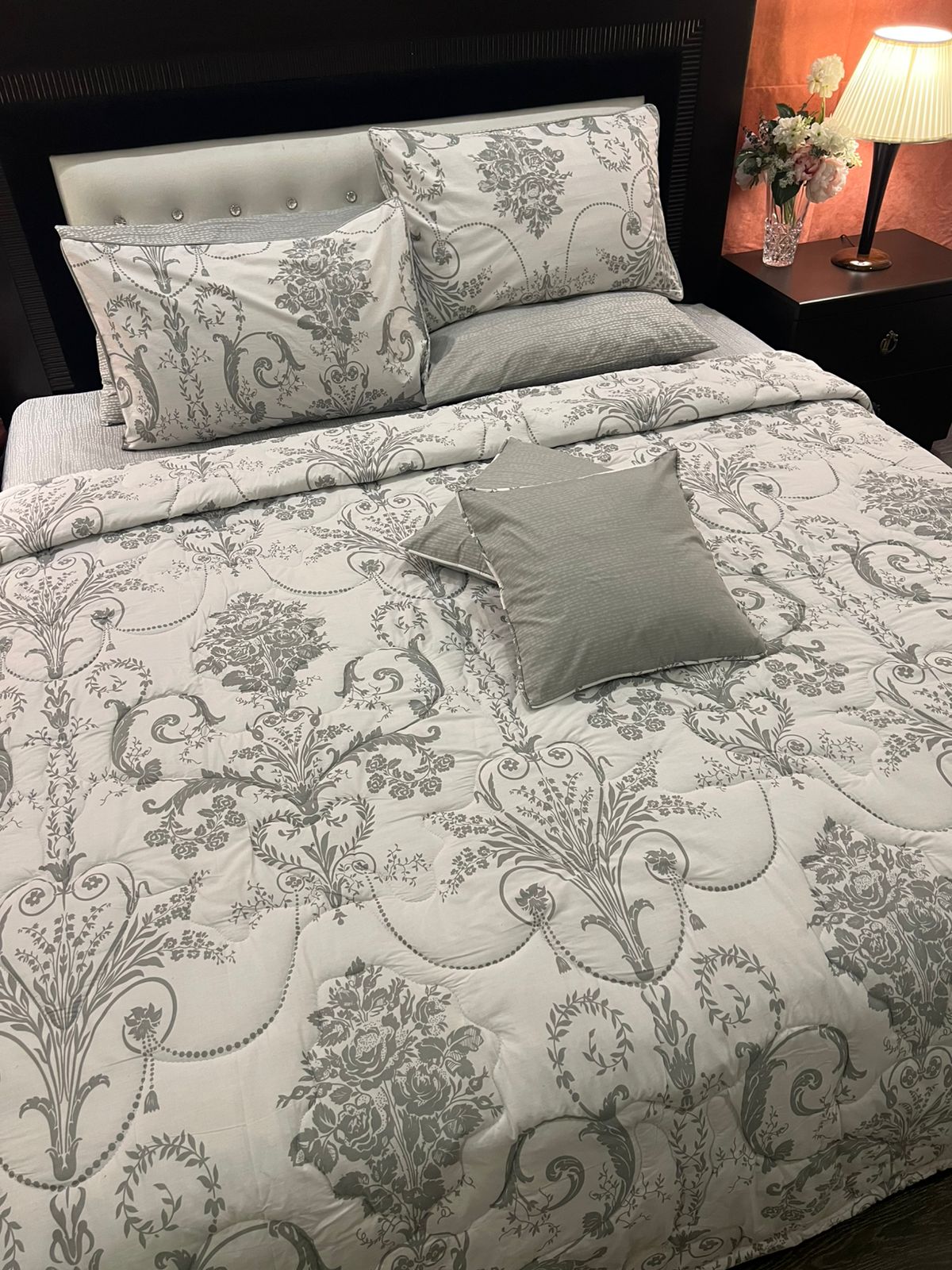 IV629 Percale Cotton Comforter Set - Light Filling