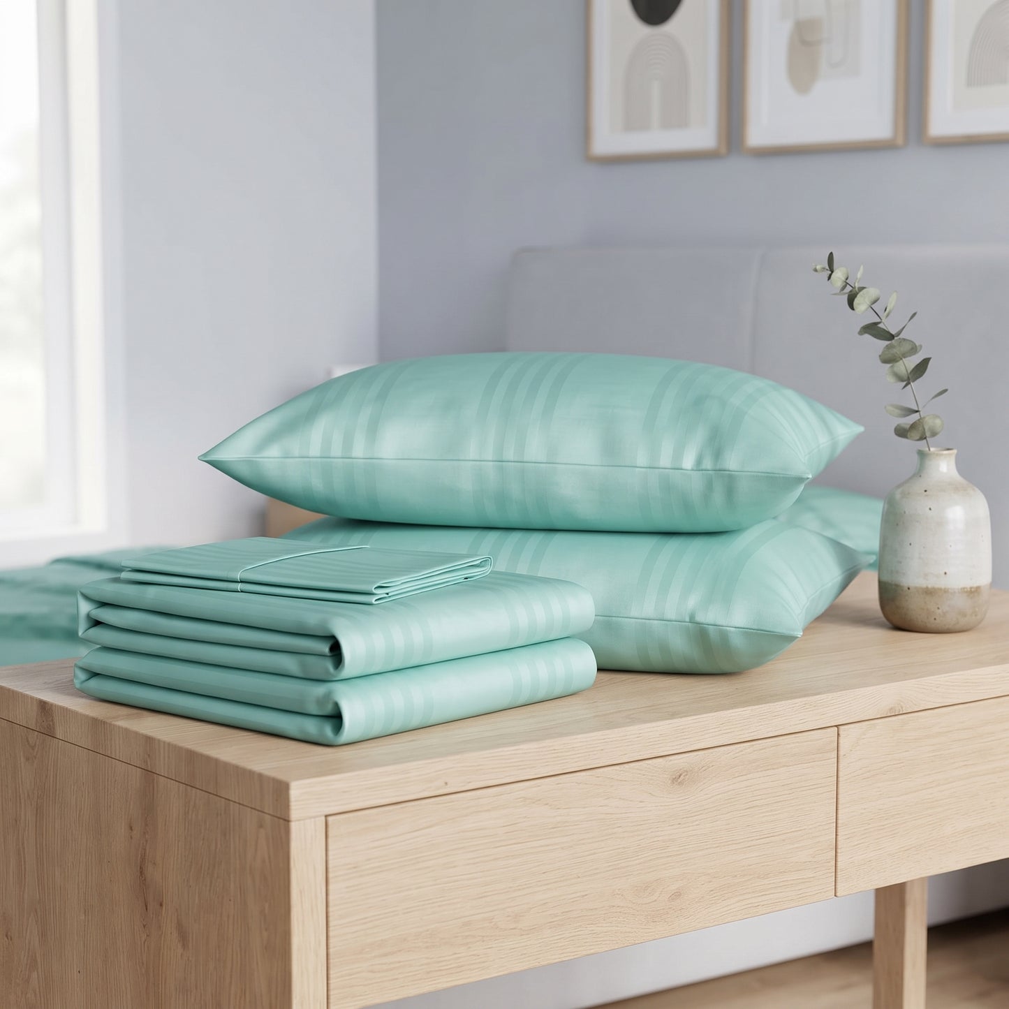 Mint Mirage Bed Sheet Set