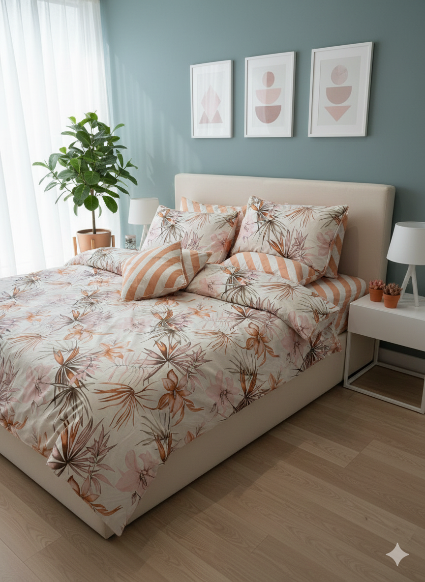IV745 Cotton Duvet Cover Set - Without Filling