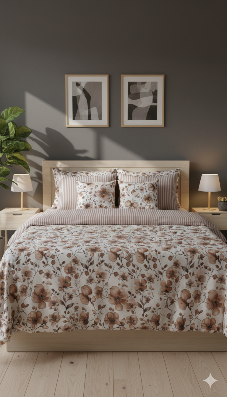 IV799 Cotton Comforter Set - Light Filling