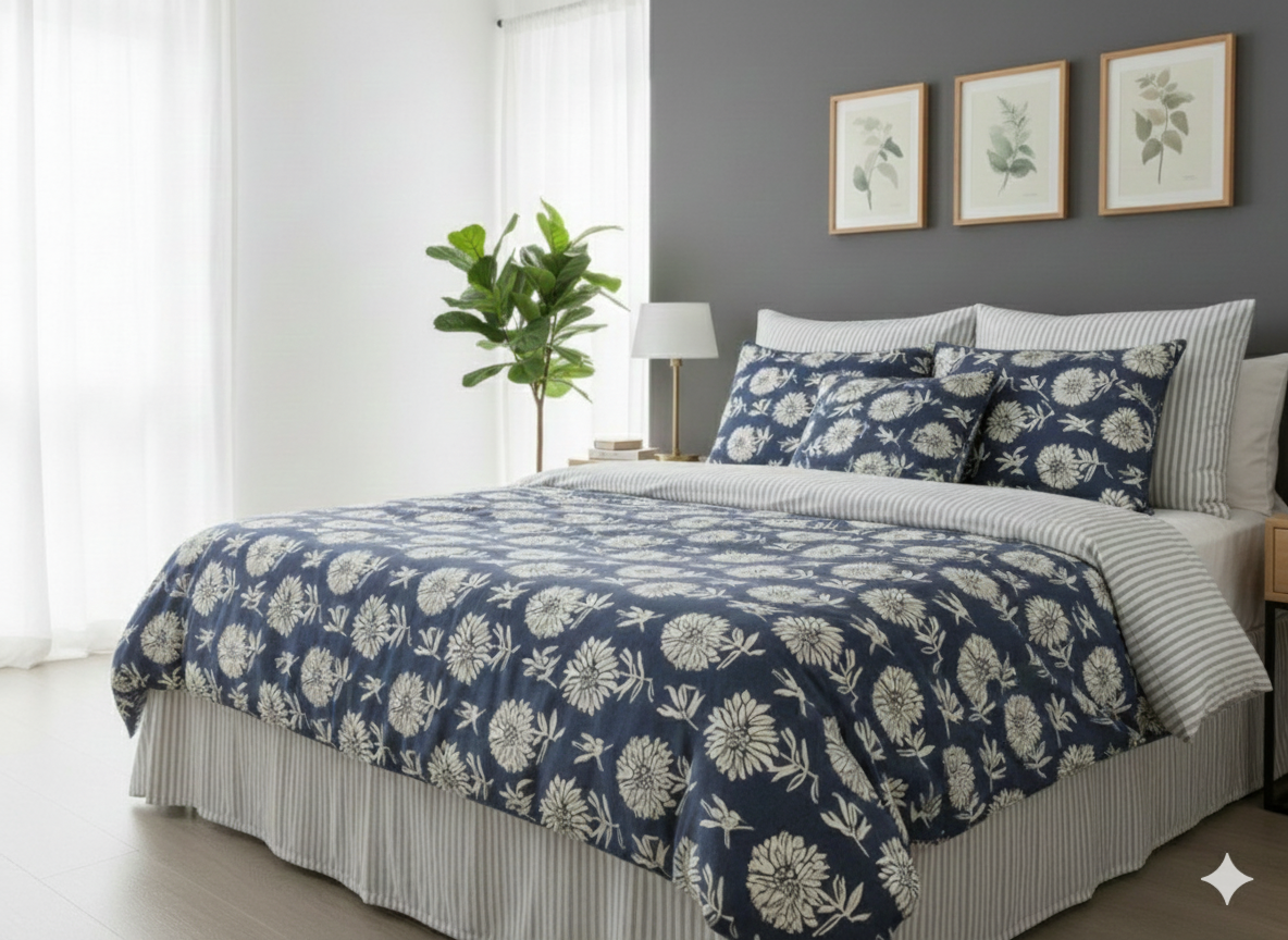 IV747 Cotton Duvet Cover Set - Without Filling