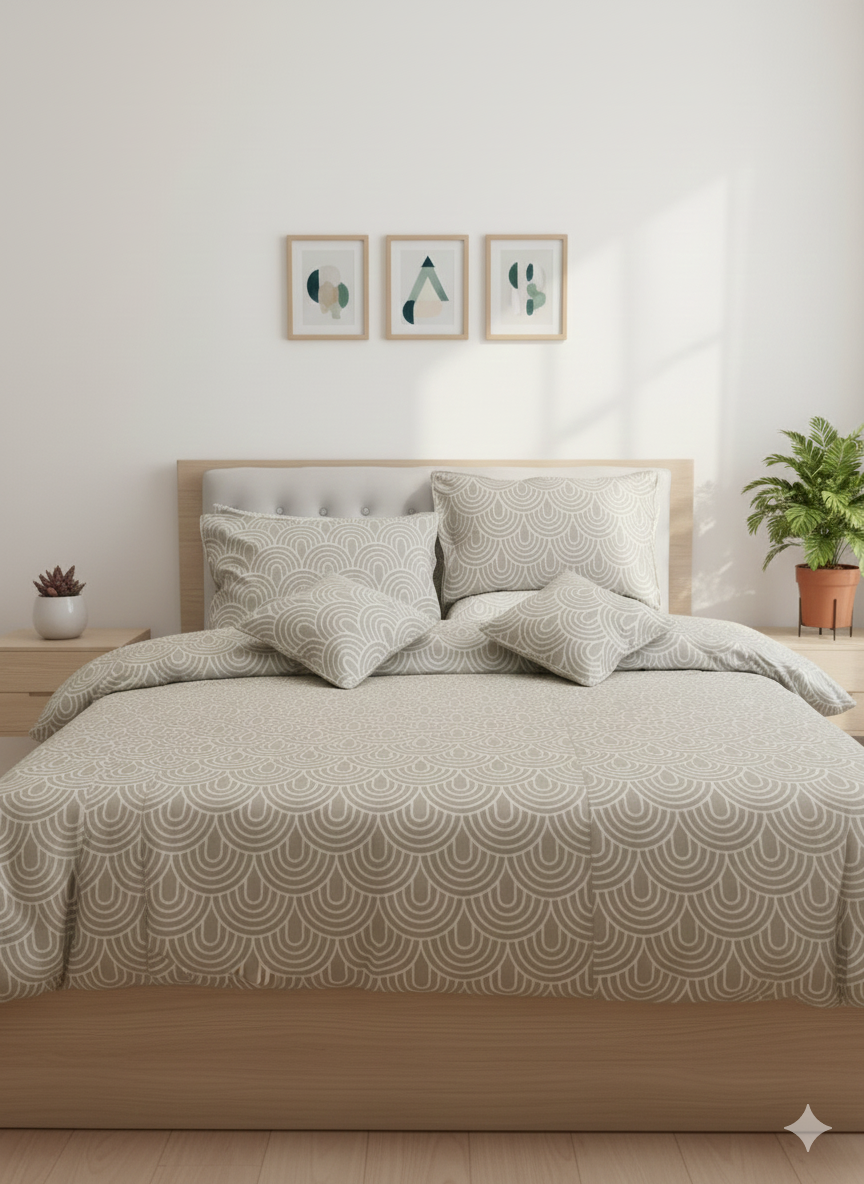 IV751 Cotton Comforter Set - Light Filling
