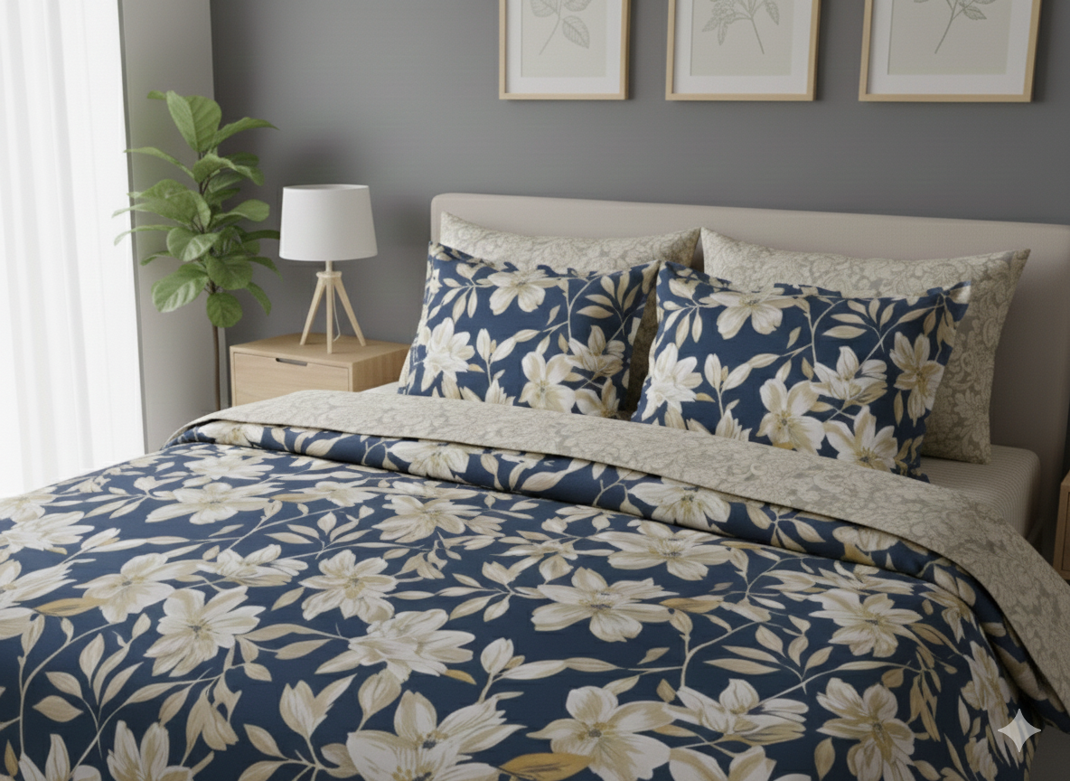 IV748 Cotton Comforter Set - Light Filling