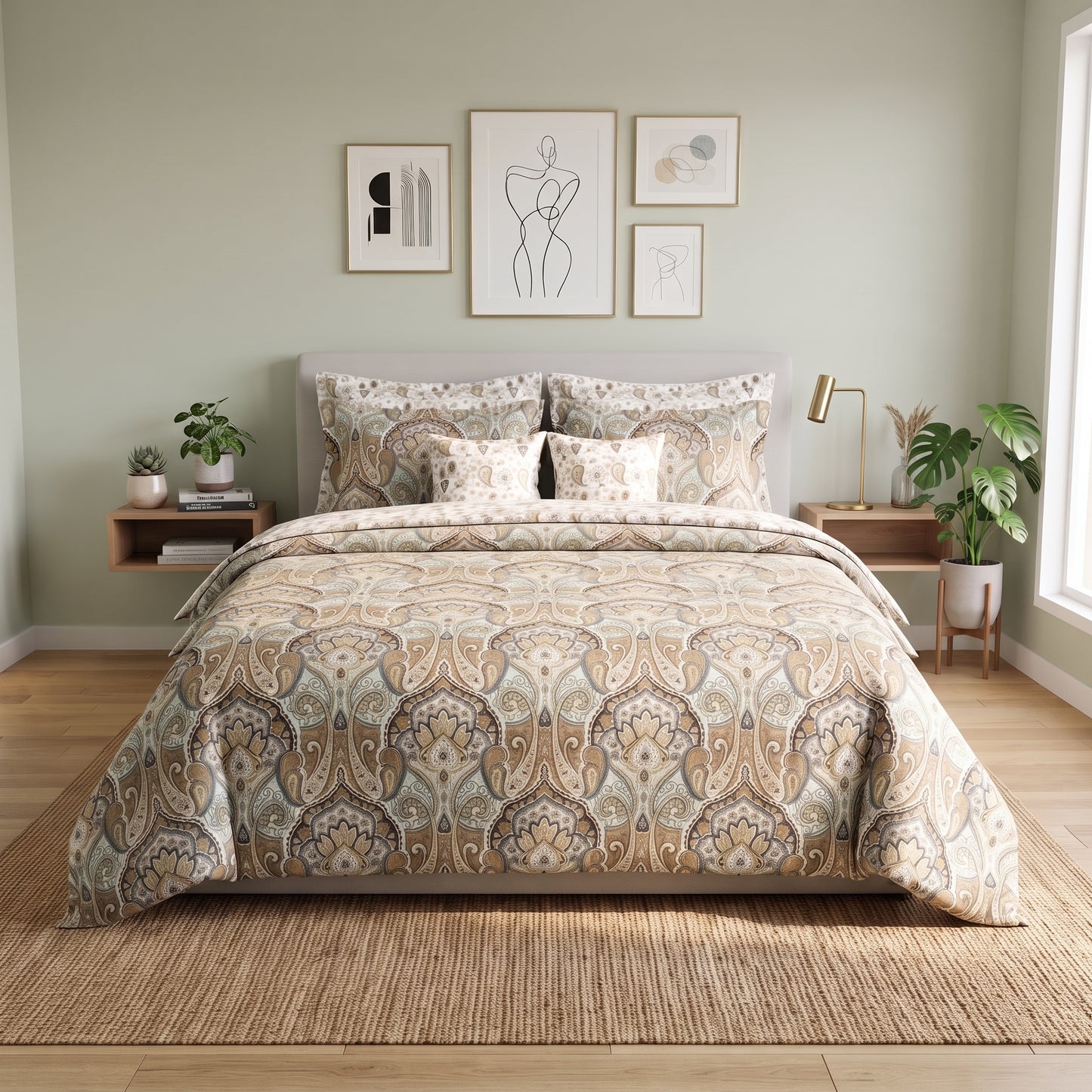 Desert Mirage Paisley Duvet Cover Set