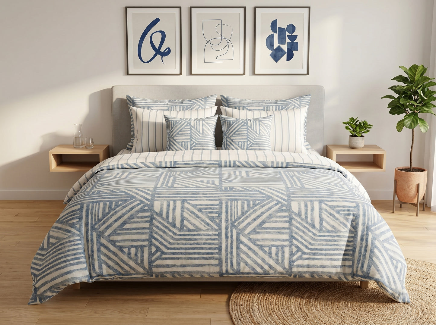 IV876 Cotton Duvet Cover Set - Without Filling