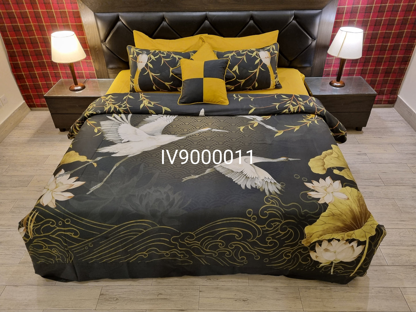 IV900011 Luxury Cotton Satin Comforter Set - Light Filling