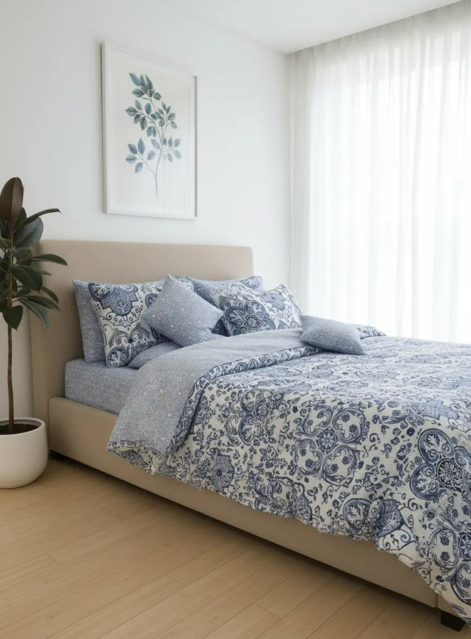 IV719 Cotton Duvet Cover Set - Without Filling