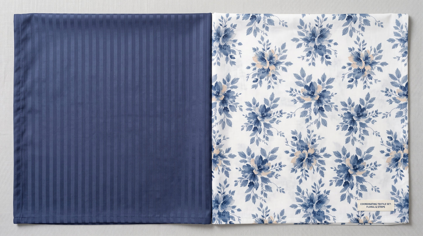 Blue Porcelain Meadow Duvet Cover Set