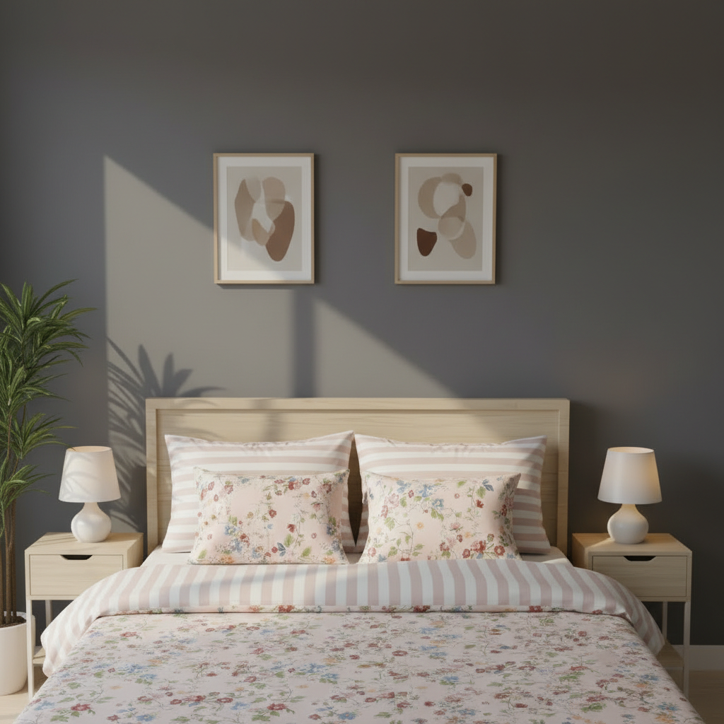 IV795 Cotton Comforter Set - Light Filling