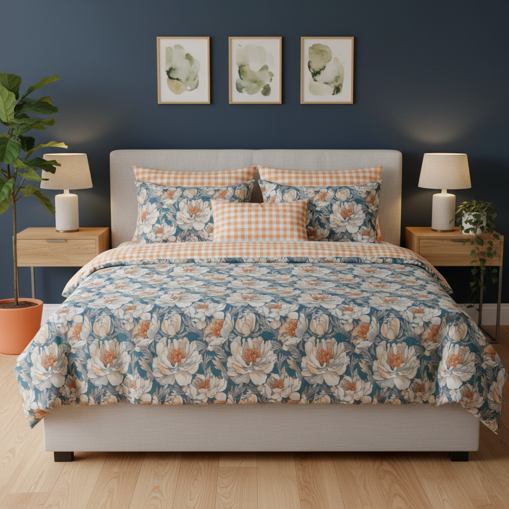 IV852 Cotton Duvet Cover Set - Without Filling