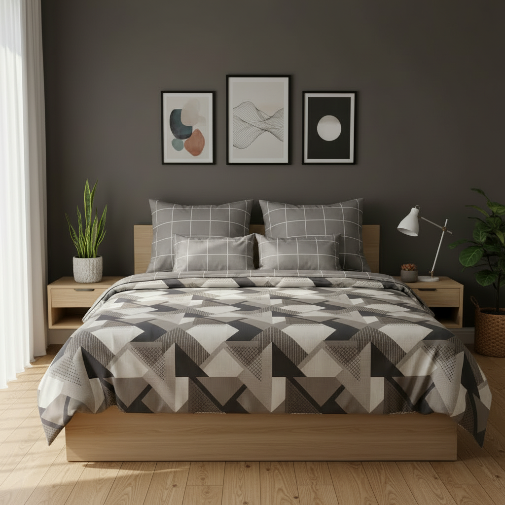 IV833 Cotton Comforter Set - Light Filling