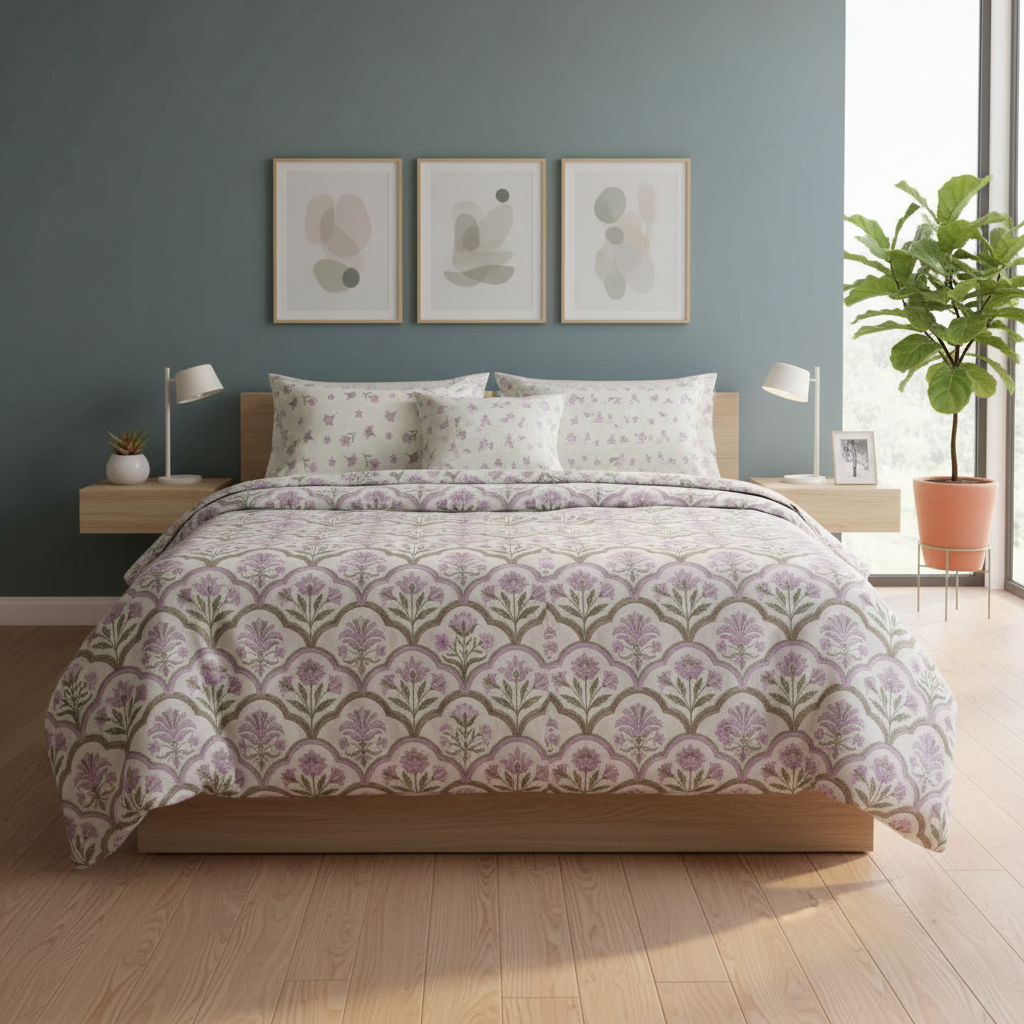 IV851 Cotton Comforter Set - Light Filling