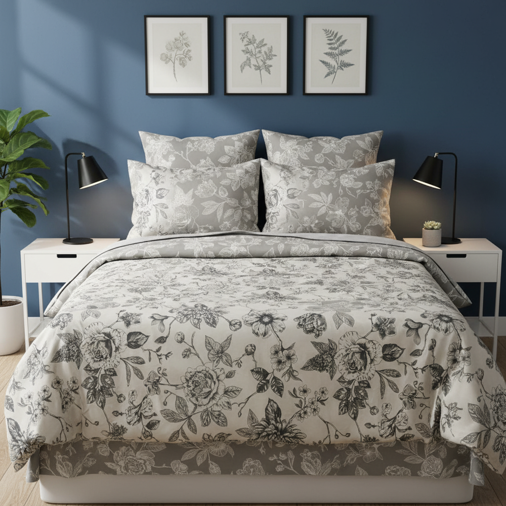 IV817 Cotton Comforter Set - Light Filling
