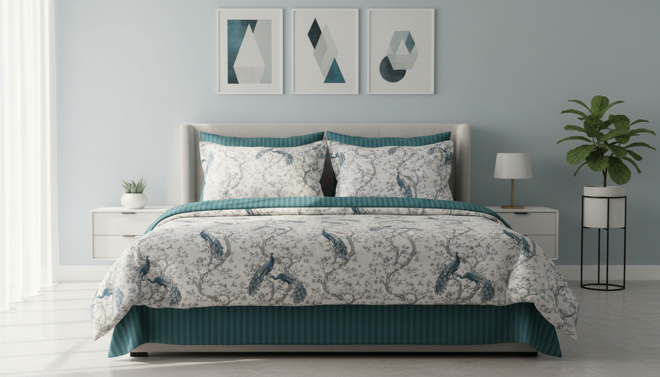 IV861 Luxury Cotton Satin Comforter Set - Light Filling