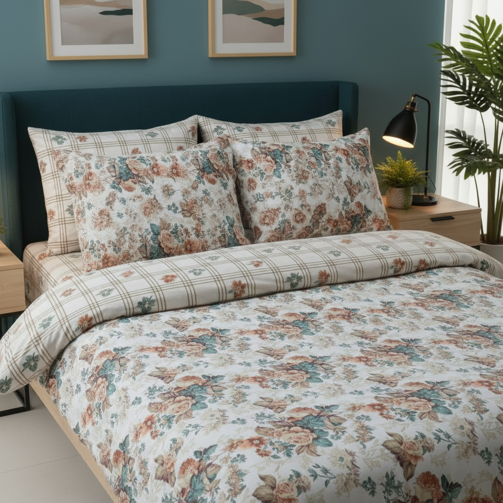 IV829 Cotton Comforter Set - Light Filling