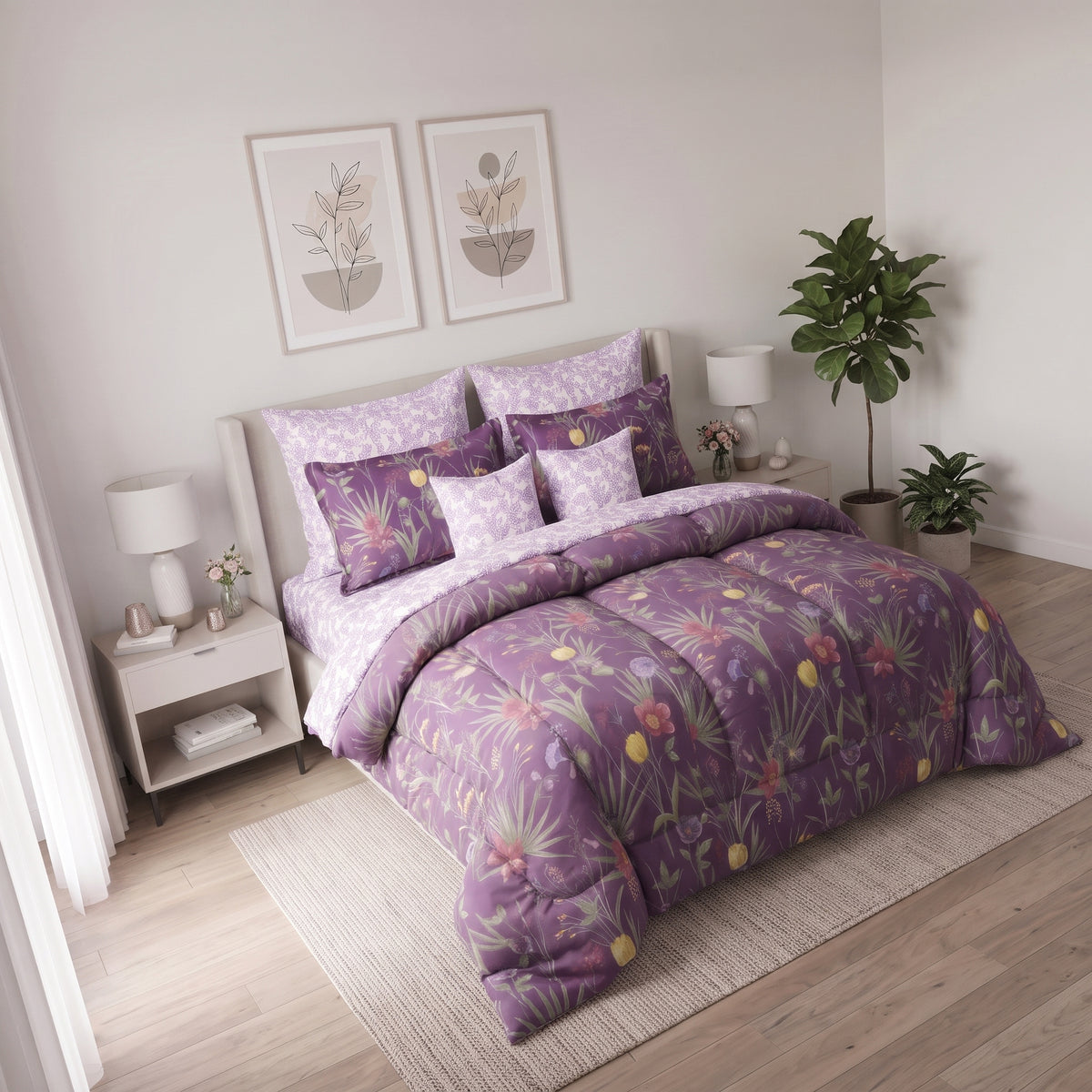 Amethyst Garden Dreams Winter Comforter Set