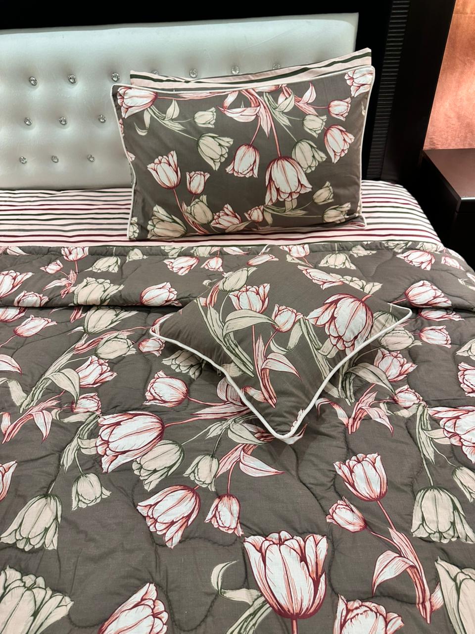 IV538 Cotton Comforter Set - Light Filling