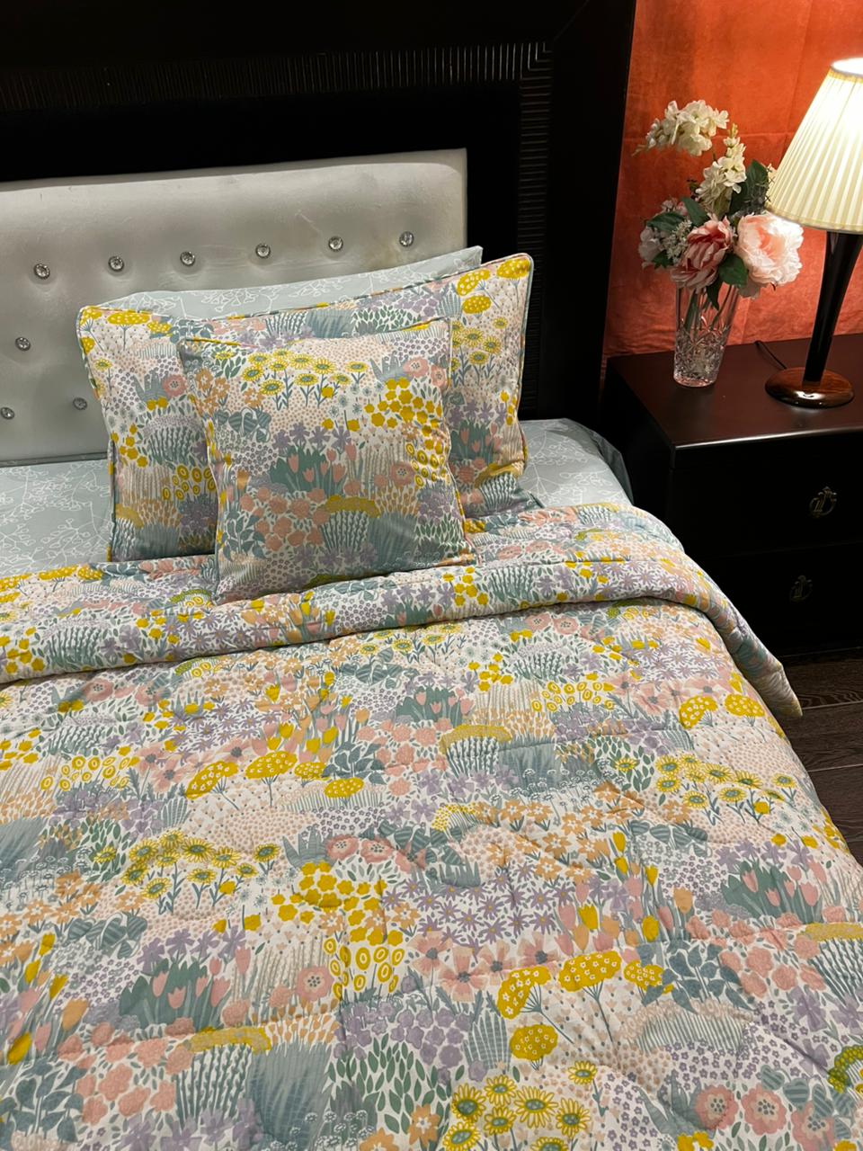 IV673 Cotton Comforter Set - Light Filling