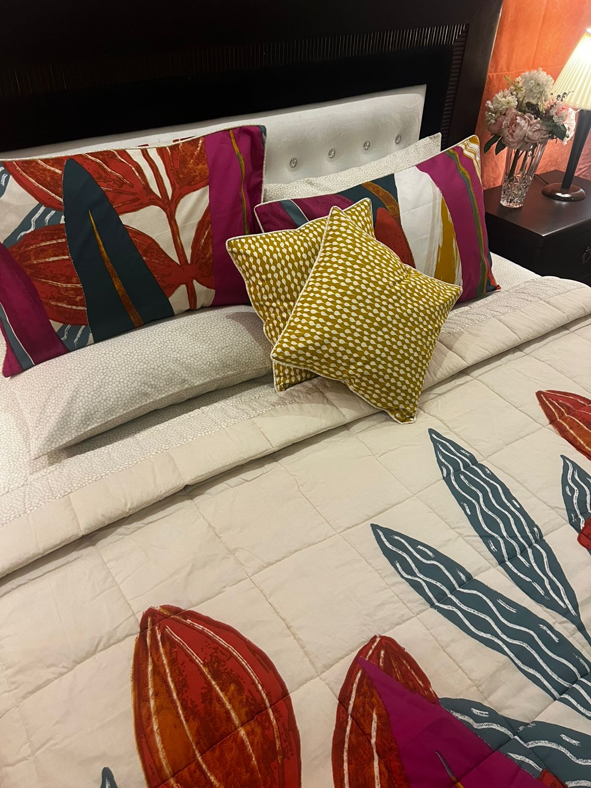 IV637 Cotton Comforter Set - Light Filling