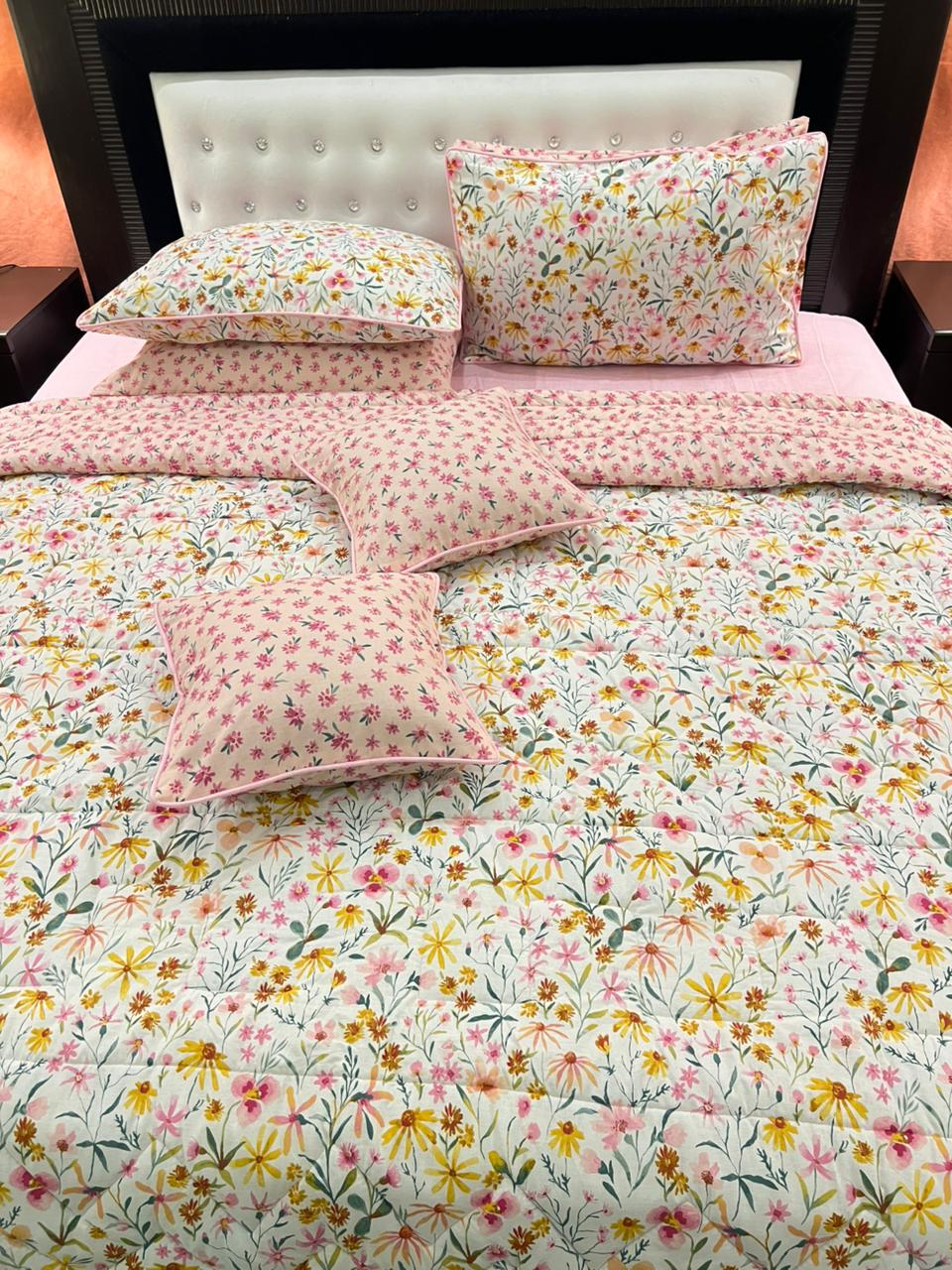 IV566 Cotton Comforter Set - Light Filling