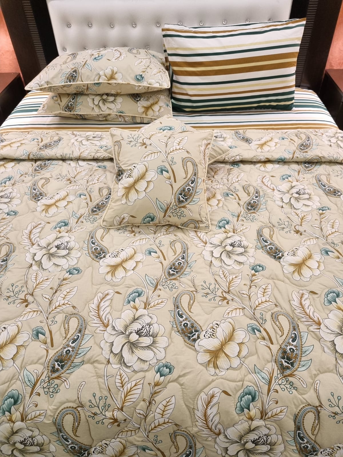 IV497 Cotton Comforter Set - Light Filling