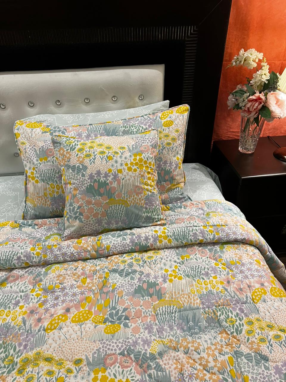 IV673 Cotton Comforter Set - Light Filling