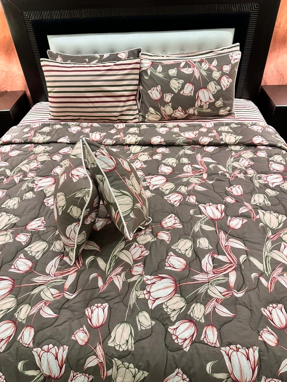 IV538 Cotton Comforter Set - Light Filling