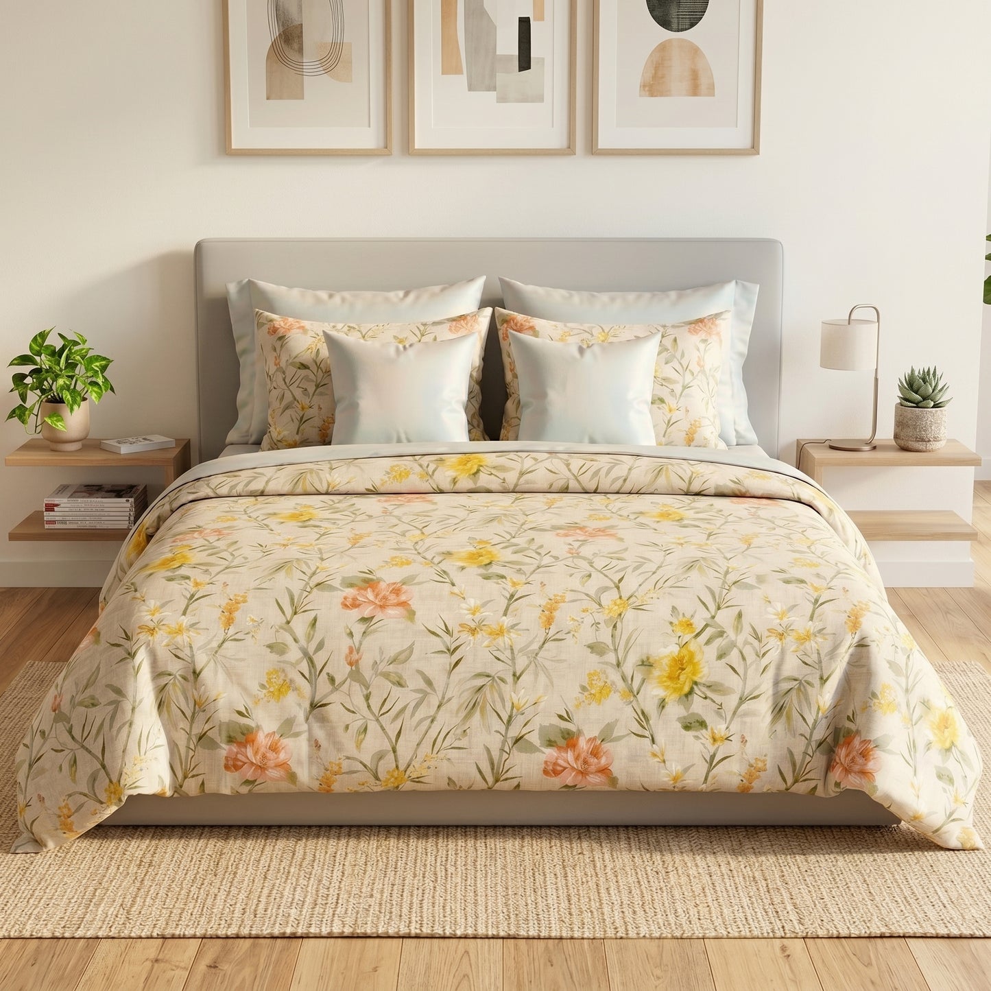IV914 Percale Cotton Duvet Cover Set - Without Filling