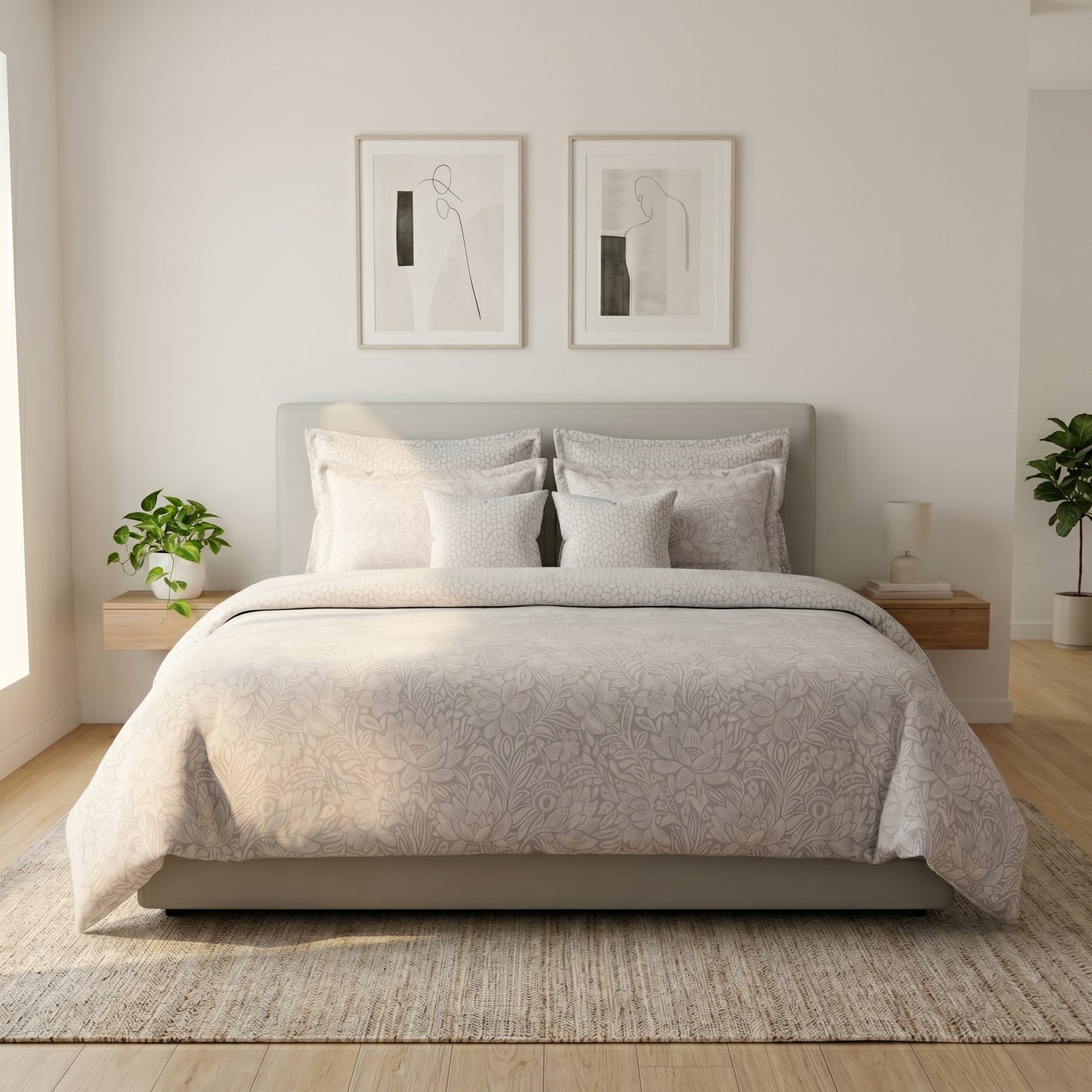 IV897 Cotton Comforter Set - Light Filling