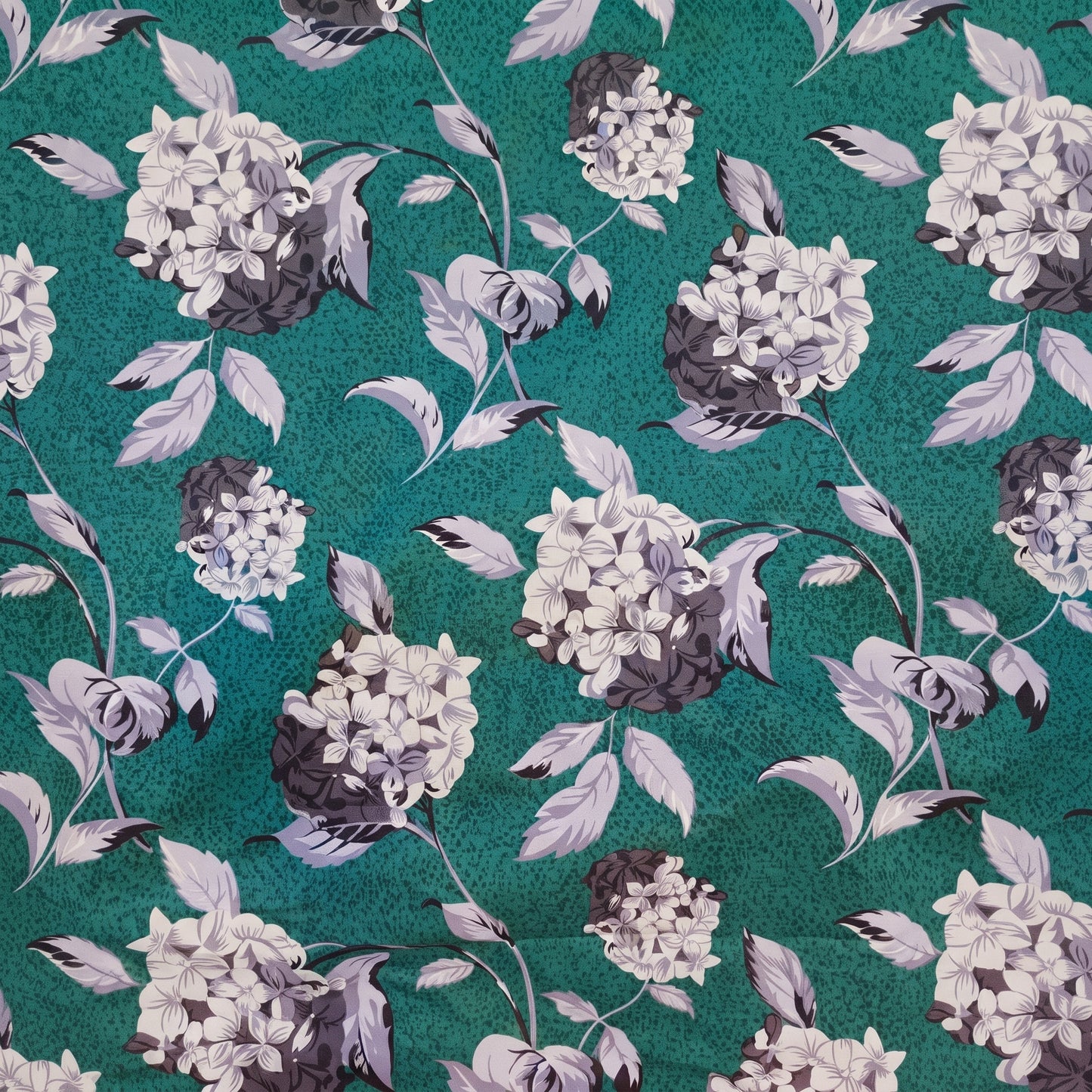 Emerald Hydrangea Garden Duvet Cover Set
