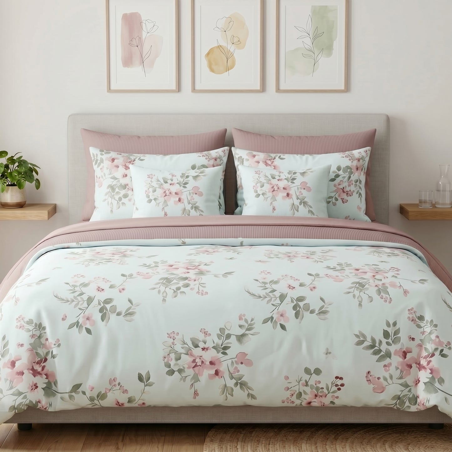 IV875 Luxury Cotton Satin Duvet Cover set - Without Filling