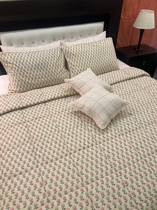 IV602 Cotton Comforter Set - Light Filling