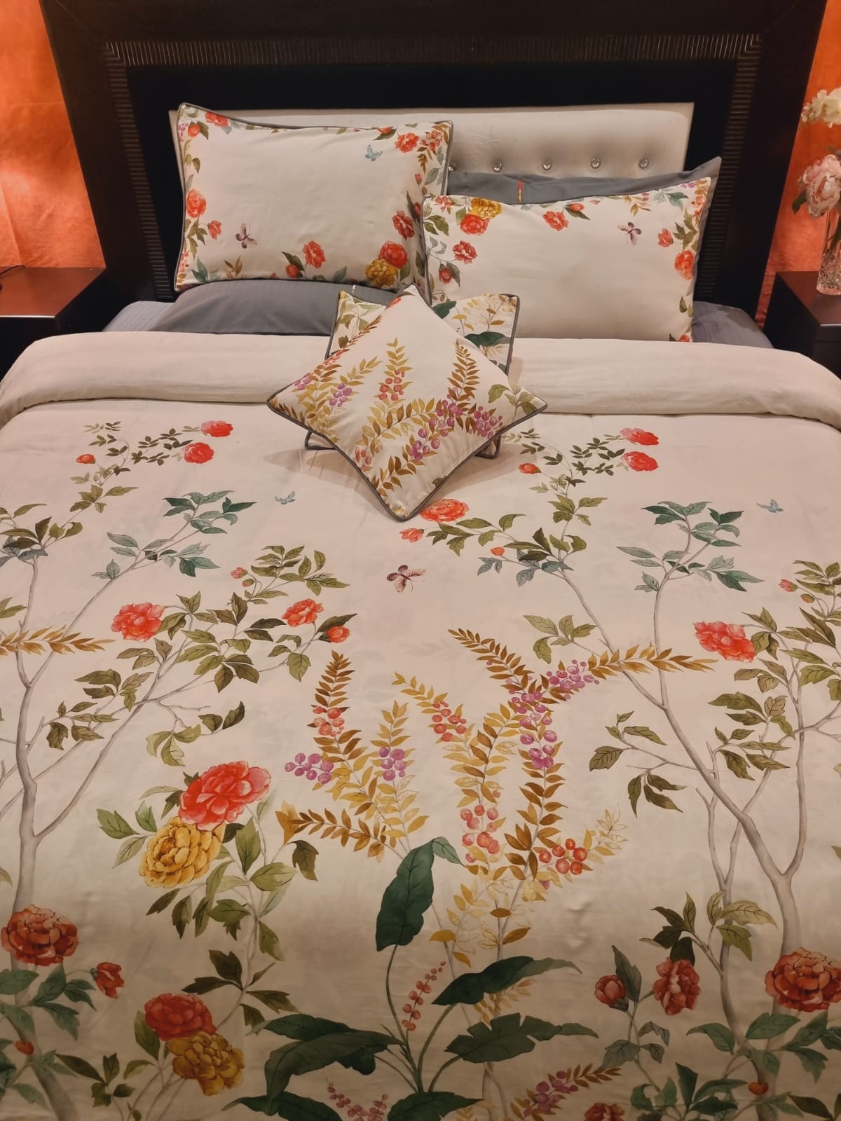 IV703 Luxury Cotton Satin Duvet Cover Set - Without Filling