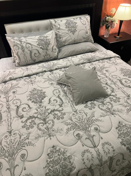 IV629 Percale Cotton Comforter Set - Light Filling