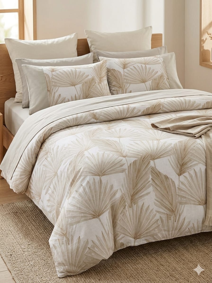 IV929 Luxury Cotton Satin Duvet Cover Set - Without Filling