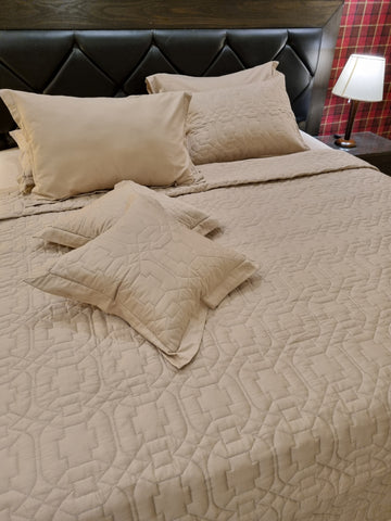 IV9000036 Luxury Cotton Satin Bed Spread Set - Light Filling