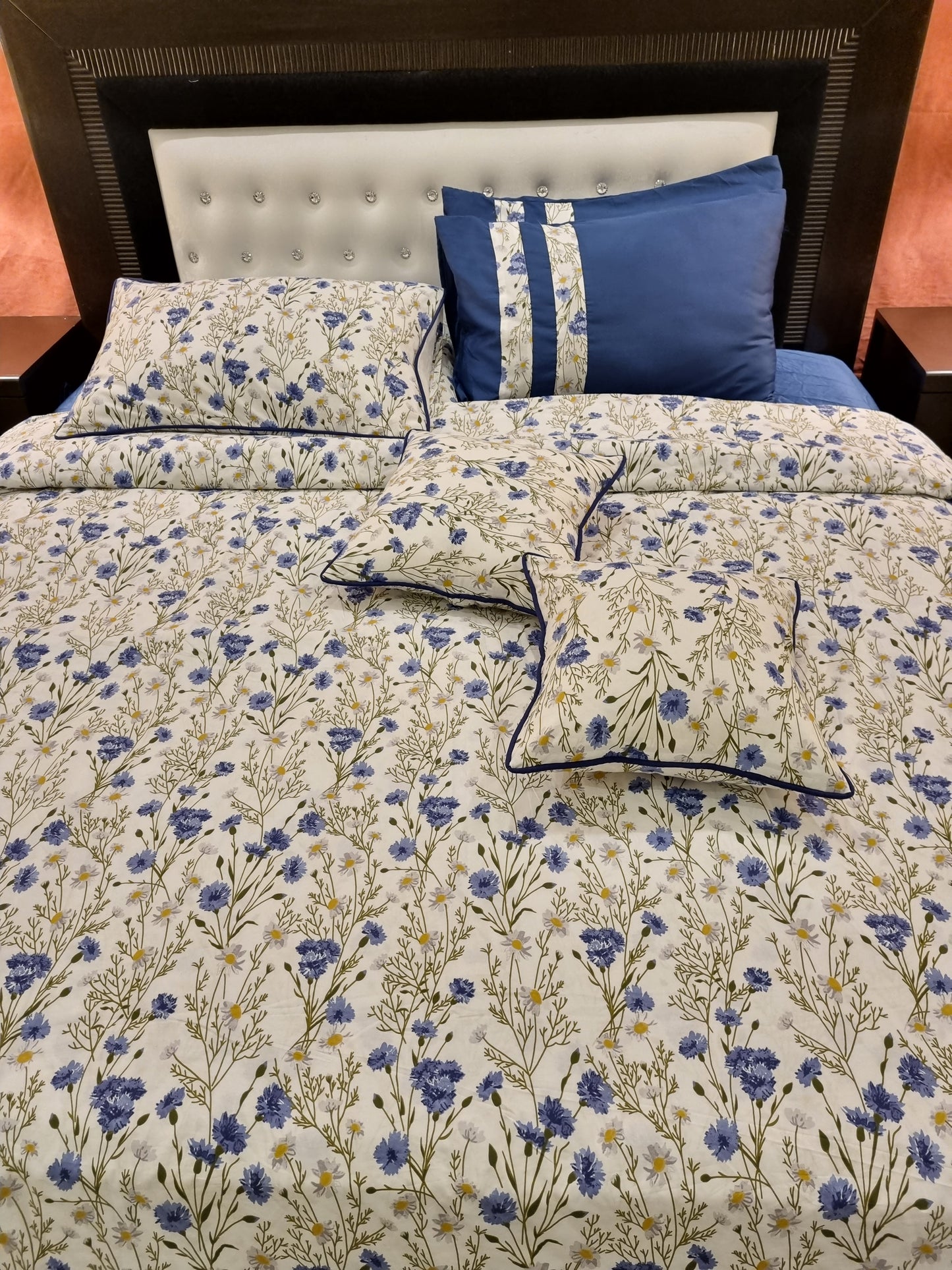 IV438 Luxury Cotton Satin Comforter Set - Light Filling
