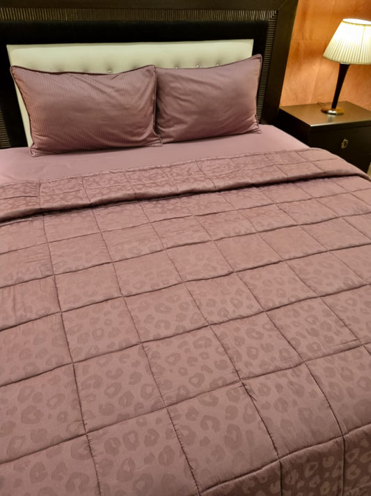 IV522 Luxury Cotton Satin Comforter Set - Light Filling